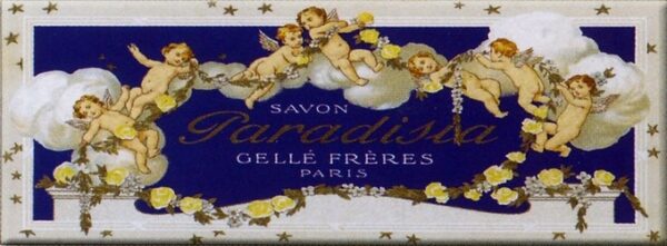Plaque métal publicitaire 17,5x45 cm plate : Savons Paradisia – Image 2
