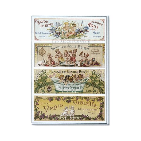 Plaque métal publicitaire 30x40 cm plate : Savons des jolis Bébés