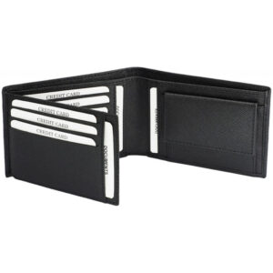 Portefeuille Barrière RFID 6 cartes Cuir Noir
