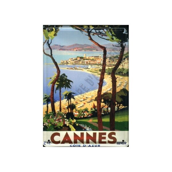 plaque publicitaire 15x21cm : Cannes été-hiver