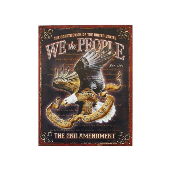 Plaque métal publicitaire 30x40cm plate : The 2nd Amendment.