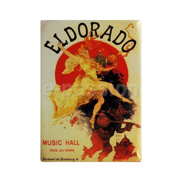 Plaque métal publicitaire 15x21cm, bombée : ELDORADO