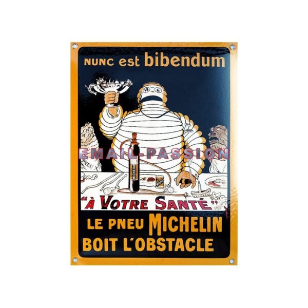 Plaque émaillée : BIBENDUM MICHELIN