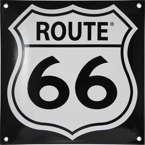 Plaque émaillée : ROUTE 66