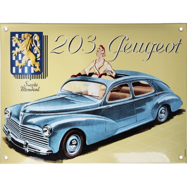 Plaque émaillée : PEUGEOT 203