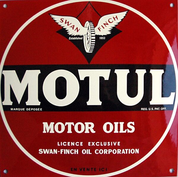 Plaque émaillée carrée : MOTUL MOTOR OILS – Image 2