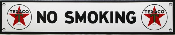 Plaque émaillée : NO SMOKING TEXACO – Image 2