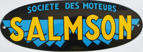 Plaque émaillée : SOCIÉTÉ DES MOTEURS SALMSON – Image 2