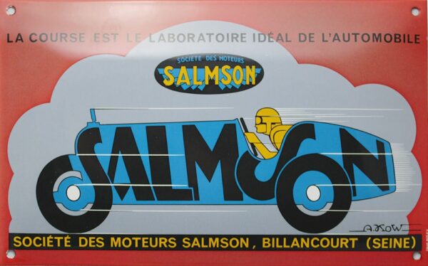 Plaque émaillée : SOCIÉTÉ DES MOTEURS SALMSON – Image 2