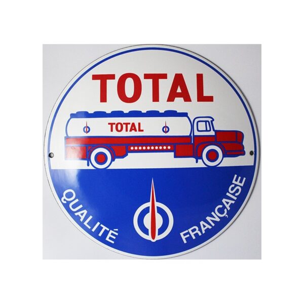 Plaque émaillée : TOTAL QUALITÉ FRANCAISE