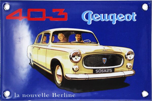 Plaque émaillée : PEUGEOT 403. – Image 2