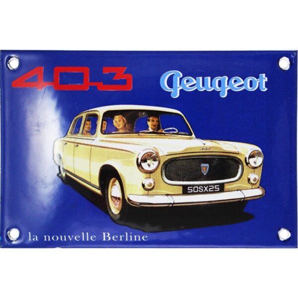 Plaque émaillée : PEUGEOT 403.