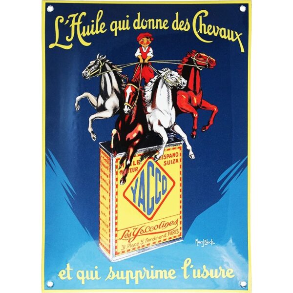 Plaque émaillée : YACCO HUILE MOTEUR