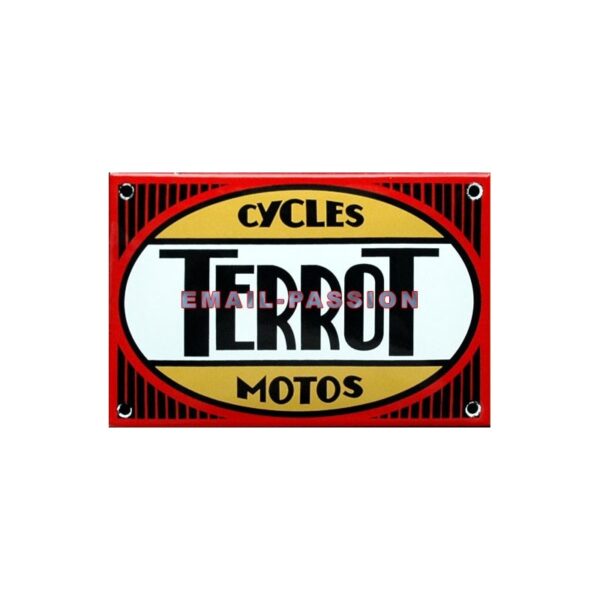 Plaque émaillée : TERROT CYCLES MOTOS
