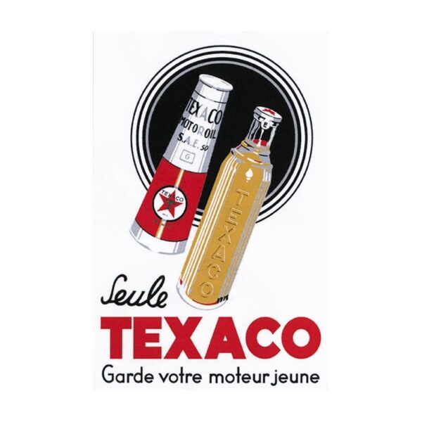 Plaque émaillée bombée : TEXACO