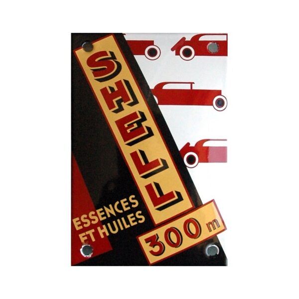Plaque émaillée : HUILES SHELL