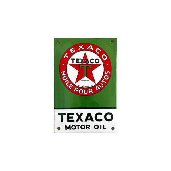 Plaque émaillée bombée : TEXACO MOTOR
