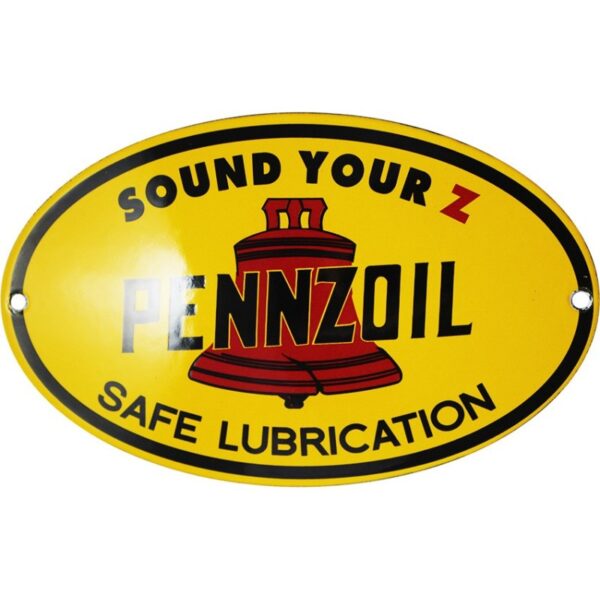 Plaque émaillée : PENNZOIL