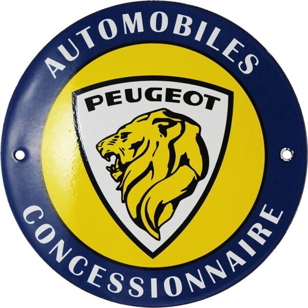 Plaque émaillée : PEUGEOT LOGO