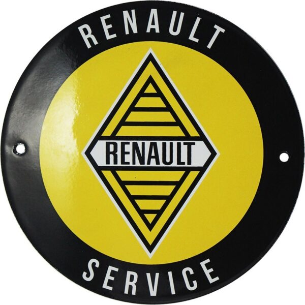 plaque émaillée : RENAULT SERVICE