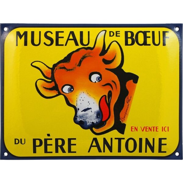 Plaque émaillée : MUSEAU DE BOEUF