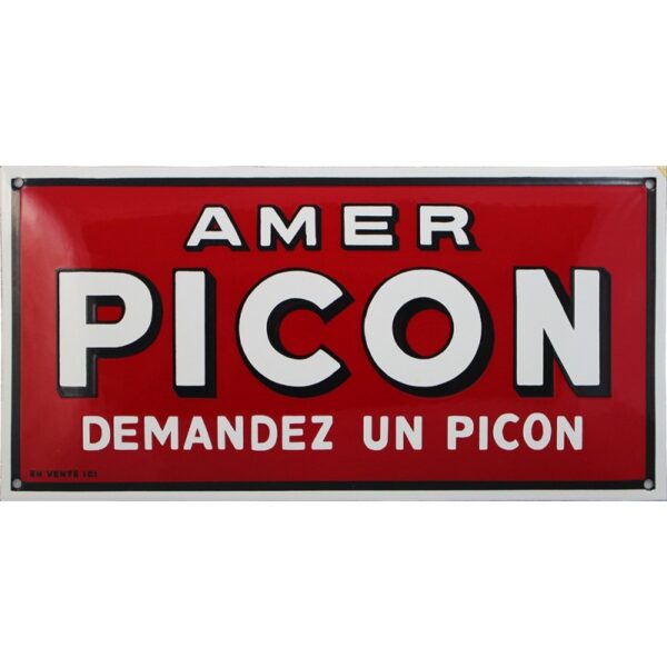 Plaque émaillée : AMER PICON