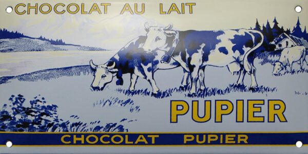 Plaque émaillée : CHOCOLAT PUPIER – Image 2