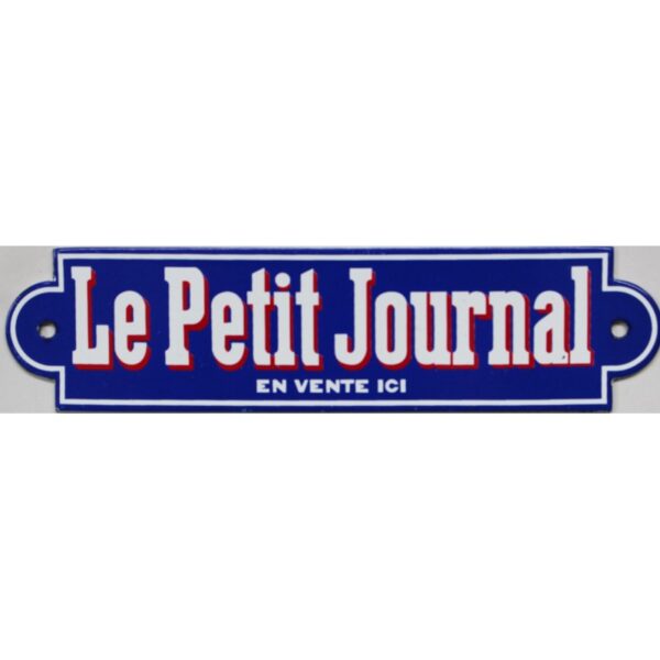 Plaque émaillée plate : LE PETIT JOURNAL.