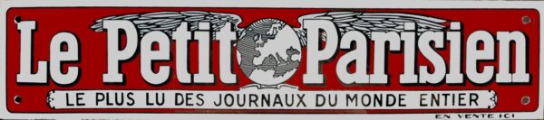 Plaque de rue émaillée : LE PETIT PARISIEN – Image 2
