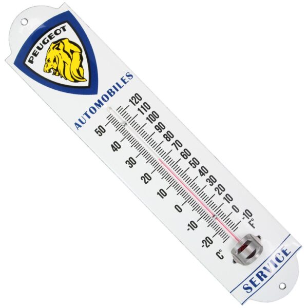 Thermomètre émaillé, bombé hauteur 30cm : PEUGEOT SERVICES – Image 2