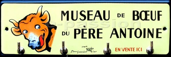 Accroche clés, torchons, etc.. émaillé : Museau de boeuf. – Image 2