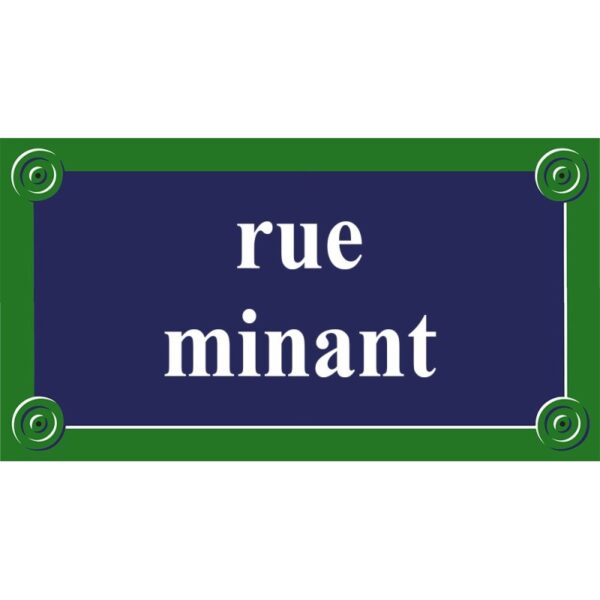 Plaque de rue émaillée Paris 65 x 35 cm sans fronton.