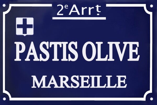 Plaque de Rue émaillée MARSEILLE 20 x 30 cm. – Image 2
