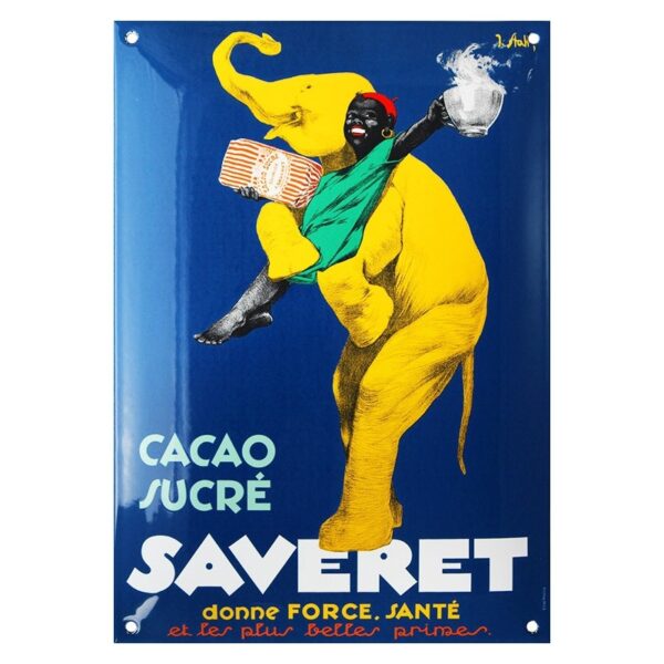Plaque émaillée : CACAO SAVERET