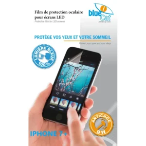 Verre trempé anti lumière bleue 100% pour iPhone 7+