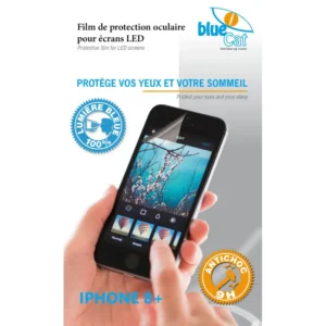 Verre trempé anti lumière bleue 100% pour iPhone 8+