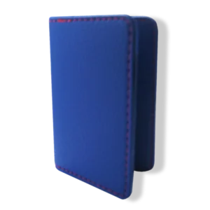 Protège-CB Simili cuir 2 cartes Bleu