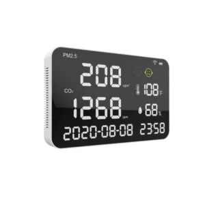 KAPM140 Analyseur de qualité de l'air mural Détection Infrarouge (NDIR) Horloge / Date / Fonction Wifi