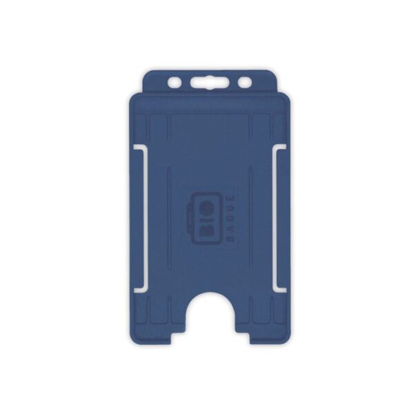 Porte-badges ouverts BioBadge, format portrait - Lot de 100 / dkl. bleu