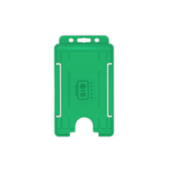 Porte-badges ouverts BioBadge, format portrait - Paquet de 100 / vert clair