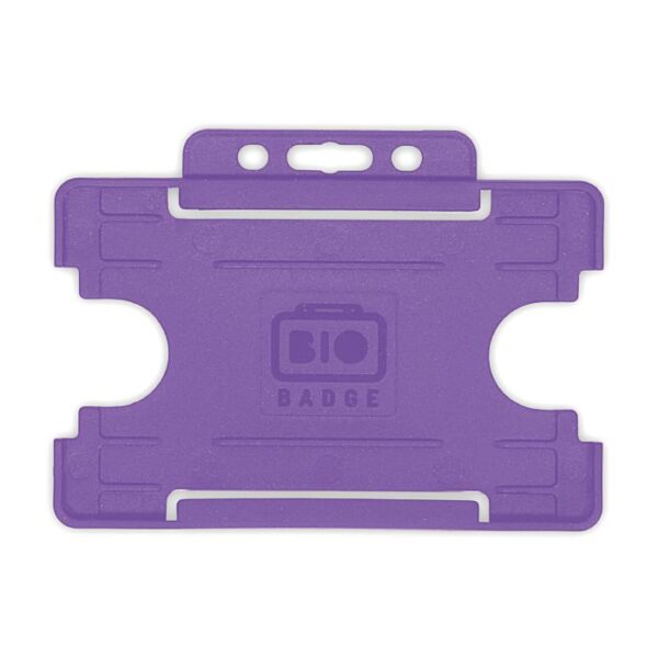 Porte-badges ouverts BioBadge, format paysage - Lot de 100 / lilas