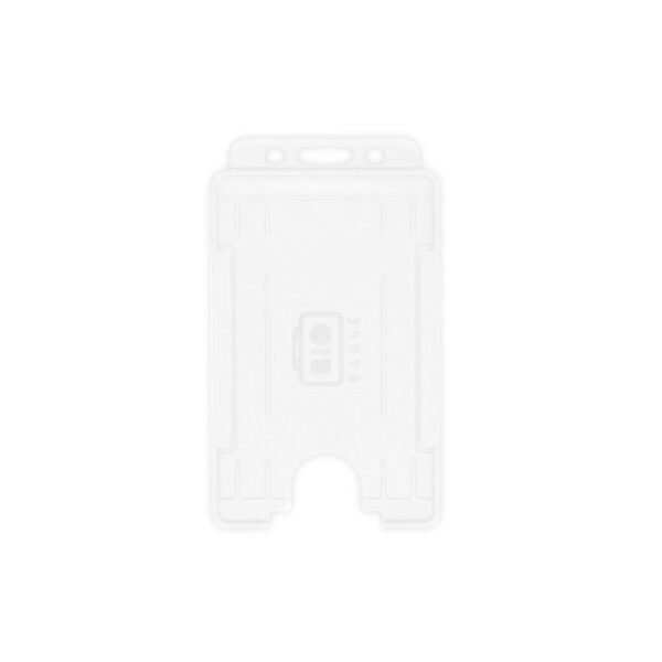 Porte-badges ouverts BioBadge, format portrait - Lot de 100 / blanc