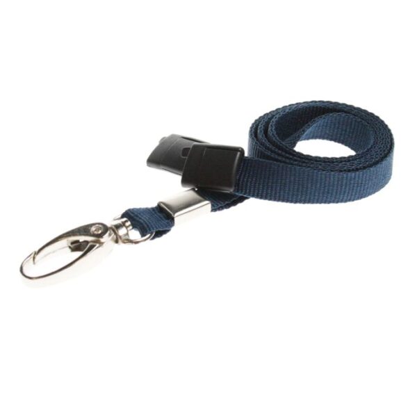 Cordons en rPET 10 mm avec mousqueton en métal - Lot de 100 / bleu clair
