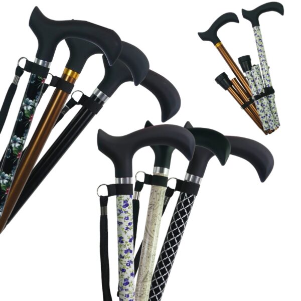 Canne design en aluminium pliante ou fixe - Arabesque - Fixe