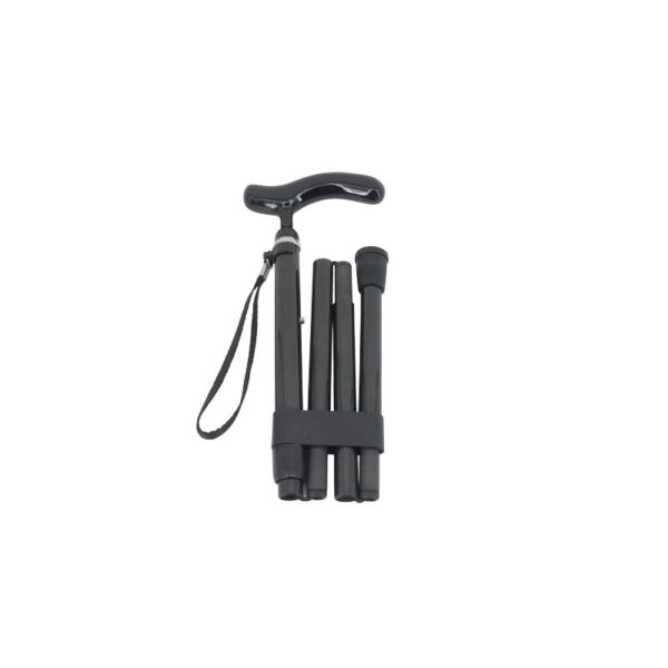 Canne de marche en carbone fixe ou pliable - Noir - Pliable
