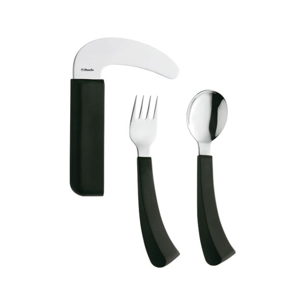 Ensemble 3 couverts ergonomiques Amefa - Modèle gaucher