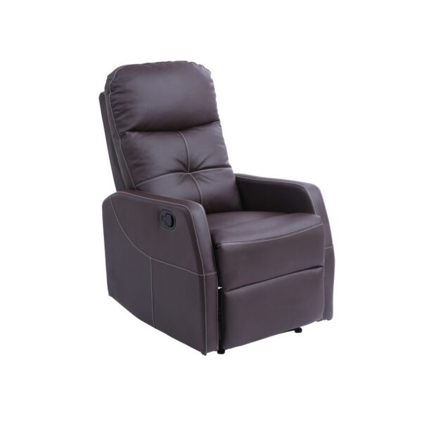Fauteuil de relaxation Mercato - Simili-cuir Chocolat