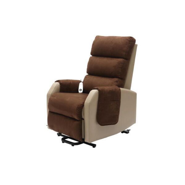 Fauteuil releveur Zéro G - Beige/chocolat - 3 moteurs