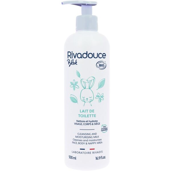 Lait de toilette RIVADOUCE bébé certifié Bio - Pompe adaptable