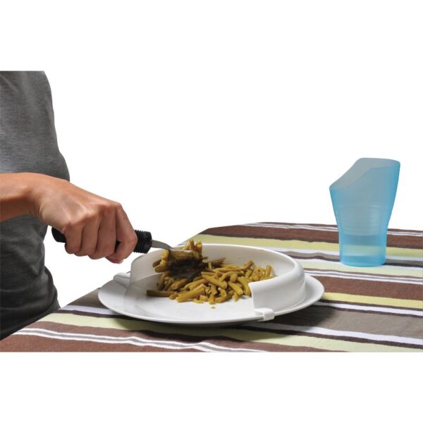 Rebord d'assiette incurvé - Blanc